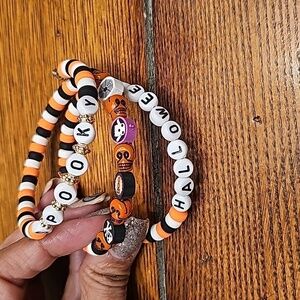 Halloween 3 layer wrap bracelet